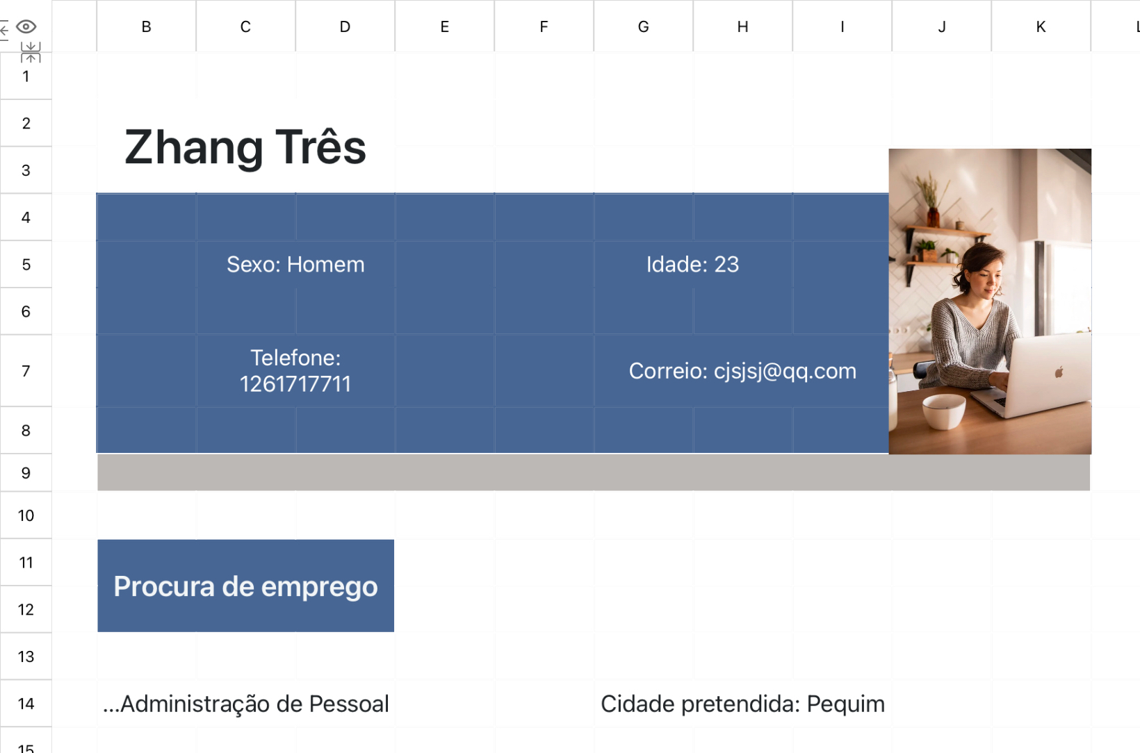 Currículo pessoal